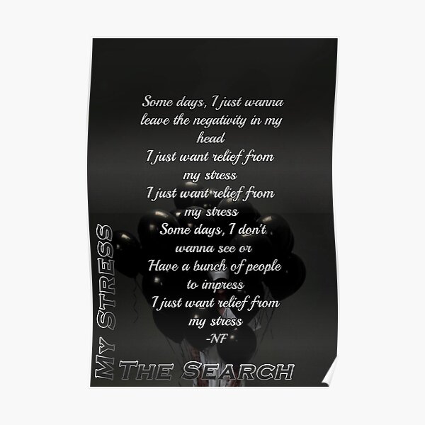 My Stress - NF (The Search) Poster RB0609 product Offical nf Merch