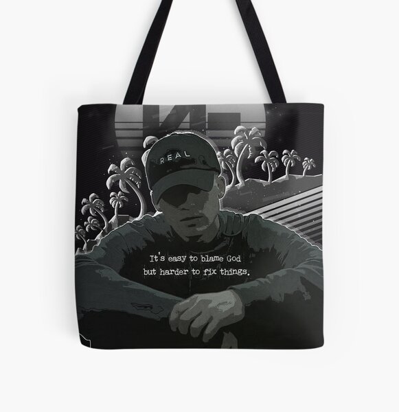 NF - Its Easy to Blame God but harder to fix things All Over Print Tote Bag RB0609 product Offical nf Merch