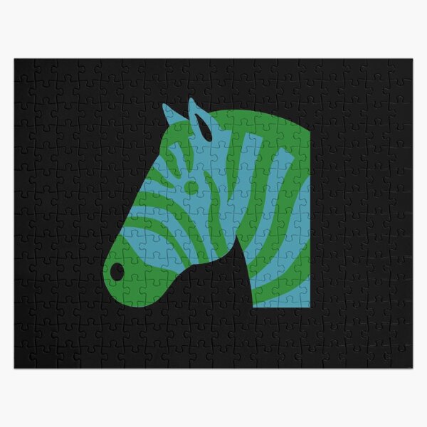 Blue and Green Zebra Neurofibromatosis (NF) Awareness Jigsaw Puzzle RB0609 product Offical nf Merch